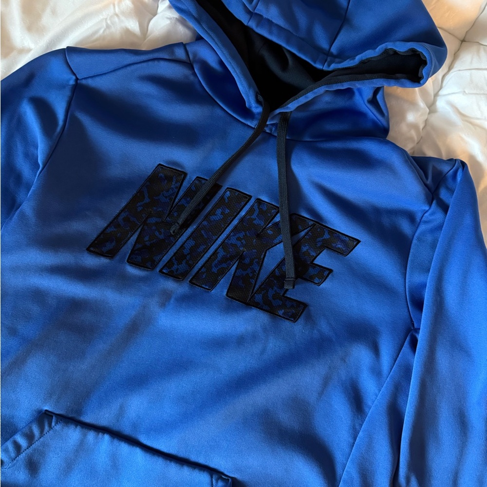 Nike Royal Blue Hoodie with Black Logo